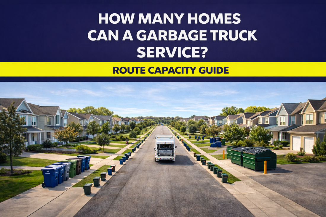 how many homes a garbage truck can service showing suburban route density and residential trash collection
