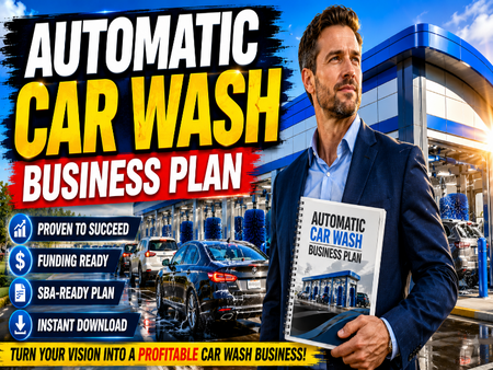 Automatic Car Wash Business Plan Template – Instant Download