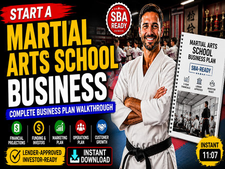 Martial Arts School Business Plan Template With Financial Projections