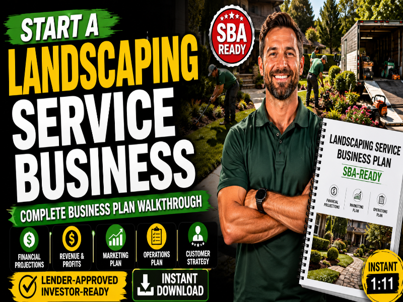 Landscaping Business Plan Template – Instant Download