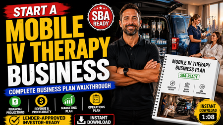 Mobile IV Therapy Business Plan Template – SBA-Ready IV Hydration Startup Plan