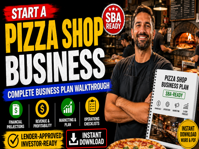Pizza Shop Business Plan Template – Instant Download