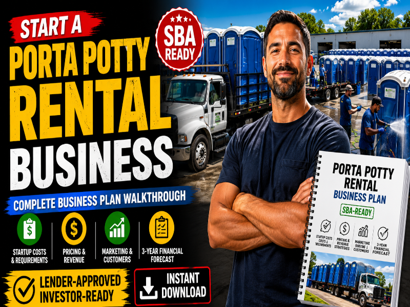 Portable Toilet Business Plan Template (Porta Potty) – Instant Download