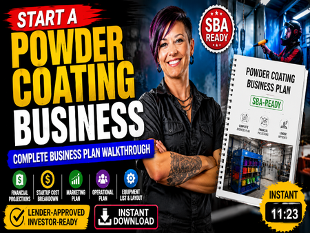 Powder Coating Business Plan Template – Instant Download