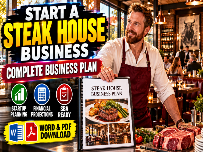 Steakhouse Business Plan Template | Word & PDF