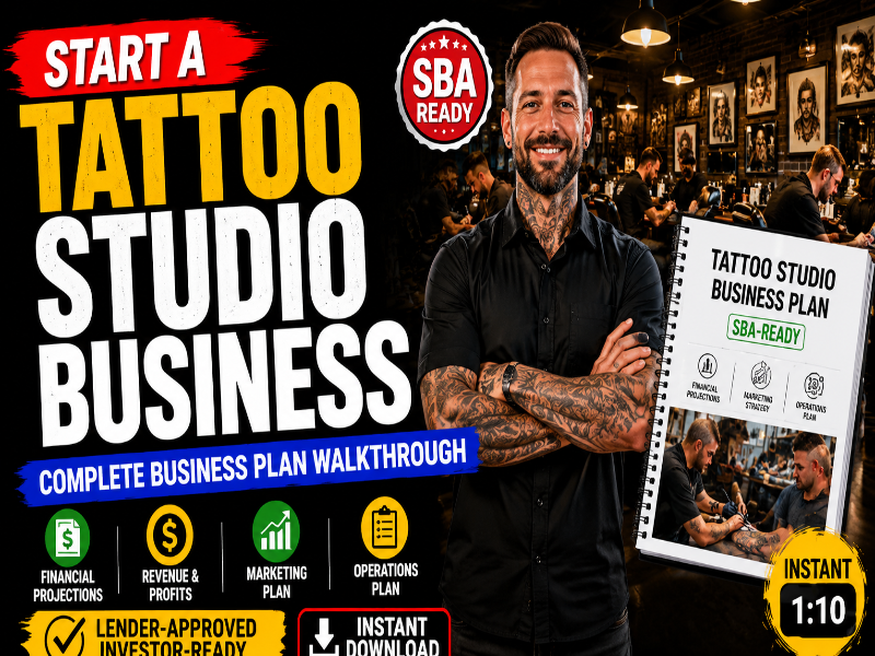 Tattoo Shop Business Plan Template – Instant Download