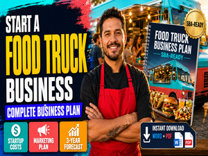 Food Truck Business Plan Template – Word, PDF & 3-Year Financials
